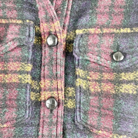 Isabel Marant Etoile Plaid Leiko Wool Short Jacket in Black Multi Small Casual - Picture 4 of 10